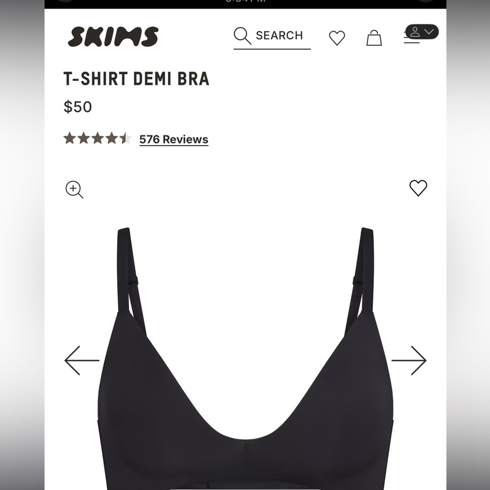 SKIMS fits everybody basic black bra